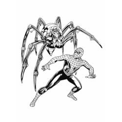 Dessin à colorier: Spiderman (Super-héros) #78757 - Coloriages à imprimer