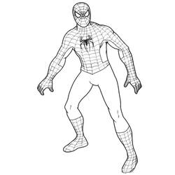 Dessin à colorier: Spiderman (Super-héros) #78772 - Coloriages à Imprimer