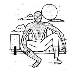 Dessin à colorier: Spiderman (Super-héros) #78776 - Coloriages à Imprimer Gratuits