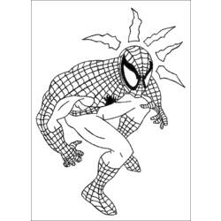 Dessin à colorier: Spiderman (Super-héros) #78792 - Coloriages à Imprimer Gratuits