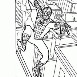 Dessin à colorier: Spiderman (Super-héros) #78806 - Coloriages à Imprimer Gratuits