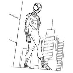 Dessin à colorier: Spiderman (Super-héros) #78821 - Coloriages à Imprimer Gratuits