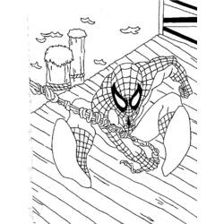 Dessin à colorier: Spiderman (Super-héros) #78885 - Coloriages à Imprimer Gratuits