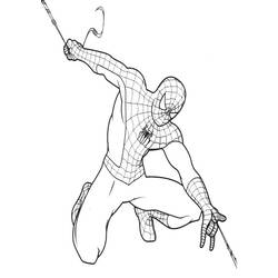 Dessin à colorier: Spiderman (Super-héros) #78904 - Coloriages à imprimer