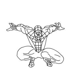 Dessin à colorier: Spiderman (Super-héros) #78975 - Coloriages à Imprimer Gratuits
