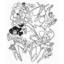 Dessin à colorier: Super Héros DC Comics (Super-héros) #80117 - Coloriages à Imprimer