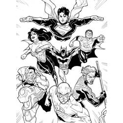 Dessin à colorier: Super Héros DC Comics (Super-héros) #80300 - Coloriages à Imprimer