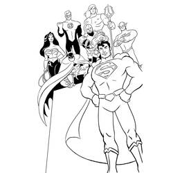 Dessin à colorier: Super Héros DC Comics (Super-héros) #80394 - Coloriages à Imprimer