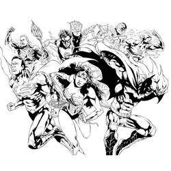 Dessin à colorier: Super Héros DC Comics (Super-héros) #80396 - Coloriages à imprimer