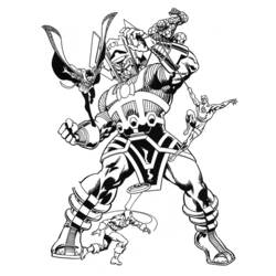 Dessin à colorier: Super Héros Marvel (Super-héros) #79600 - Coloriages à Imprimer Gratuits