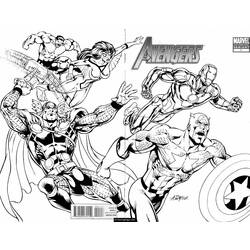 Dessin à colorier: Super Héros Marvel (Super-héros) #79675 - Coloriages à Imprimer Gratuits