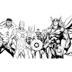 Dessin à colorier: Super Héros Marvel (Super-héros) #79857 - Coloriages à imprimer