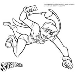 Dessin à colorier: Supergirl (Super-héros) #83926 - Coloriages à imprimer
