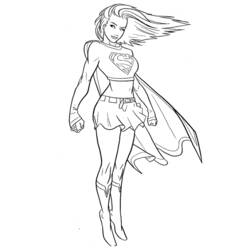 Dessin à colorier: Supergirl (Super-héros) #83934 - Coloriages à imprimer