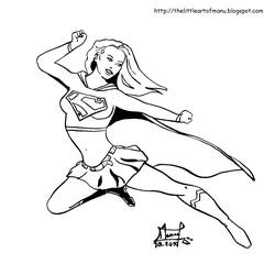 Dessin à colorier: Supergirl (Super-héros) #83944 - Coloriages à imprimer