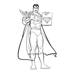 Dessin à colorier: Superman (Super-héros) #83618 - Coloriages à imprimer