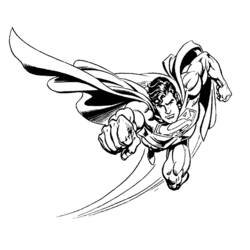 Dessin à colorier: Superman (Super-héros) #83626 - Coloriages à Imprimer Gratuits