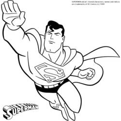 Dessin à colorier: Superman (Super-héros) #83635 - Coloriages à imprimer