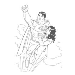 Dessin à colorier: Superman (Super-héros) #83665 - Coloriages à imprimer