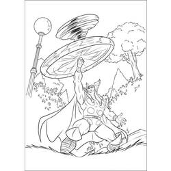 Dessin à colorier: Thor (Super-héros) #75791 - Coloriages à Imprimer Gratuits