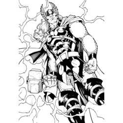 Dessin à colorier: Thor (Super-héros) #75807 - Coloriages à Imprimer Gratuits