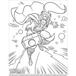 Dessin à colorier: Thor (Super-héros) #75811 - Coloriages à Imprimer Gratuits