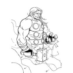Dessin à colorier: Thor (Super-héros) #75815 - Coloriages à Imprimer Gratuits