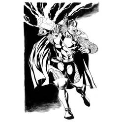 Dessin à colorier: Thor (Super-héros) #75823 - Coloriages à Imprimer Gratuits