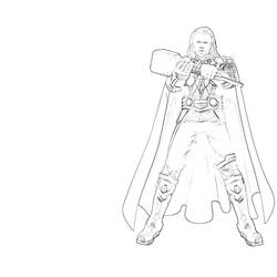 Dessin à colorier: Thor (Super-héros) #75825 - Coloriages à Imprimer Gratuits