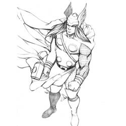 Dessin à colorier: Thor (Super-héros) #75827 - Coloriages à Imprimer Gratuits