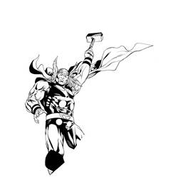 Dessin à colorier: Thor (Super-héros) #75829 - Coloriages à Imprimer Gratuits