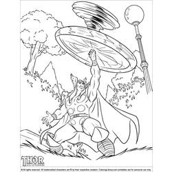 Dessin à colorier: Thor (Super-héros) #75833 - Coloriages à Imprimer Gratuits