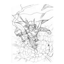 Dessin à colorier: Thor (Super-héros) #75855 - Coloriages à Imprimer Gratuits