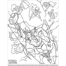 Dessin à colorier: Thor (Super-héros) #75856 - Coloriages à Imprimer Gratuits
