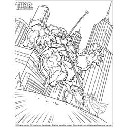 Dessin à colorier: Thor (Super-héros) #75859 - Coloriages à Imprimer Gratuits