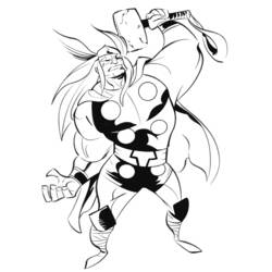 Dessin à colorier: Thor (Super-héros) #75861 - Coloriages à Imprimer Gratuits