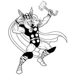 Dessin à colorier: Thor (Super-héros) #75917 - Coloriages à Imprimer Gratuits