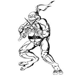 Dessin à colorier: Tortues Ninja (Super-héros) #75359 - Coloriages à Imprimer Gratuits