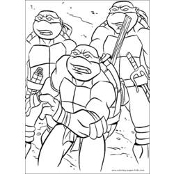 Dessin à colorier: Tortues Ninja (Super-héros) #75360 - Coloriages à Imprimer Gratuits