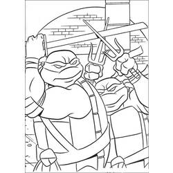 Dessin à colorier: Tortues Ninja (Super-héros) #75381 - Coloriages à Imprimer Gratuits