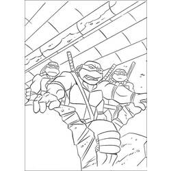 Dessin à colorier: Tortues Ninja (Super-héros) #75382 - Coloriages à Imprimer Gratuits