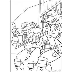 Dessin à colorier: Tortues Ninja (Super-héros) #75390 - Coloriages à Imprimer Gratuits