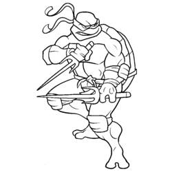 Dessin à colorier: Tortues Ninja (Super-héros) #75412 - Coloriages à imprimer