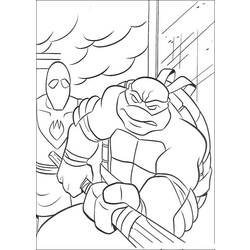 Dessin à colorier: Tortues Ninja (Super-héros) #75431 - Coloriages à Imprimer Gratuits