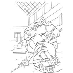 Dessin à colorier: Tortues Ninja (Super-héros) #75479 - Coloriages à Imprimer Gratuits