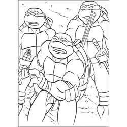 Dessin à colorier: Tortues Ninja (Super-héros) #75551 - Coloriages à Imprimer Gratuits