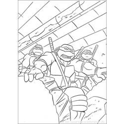 Dessin à colorier: Tortues Ninja (Super-héros) #75586 - Coloriages à Imprimer Gratuits