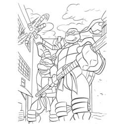 Dessin à colorier: Tortues Ninja (Super-héros) #75609 - Coloriages à Imprimer Gratuits