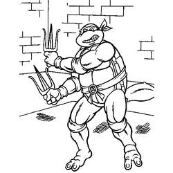 Dessin à colorier: Tortues Ninja (Super-héros) #75617 - Coloriages à Imprimer Gratuits