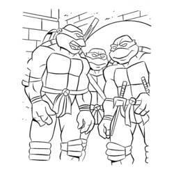 Dessin à colorier: Tortues Ninja (Super-héros) #75624 - Coloriages à Imprimer Gratuits